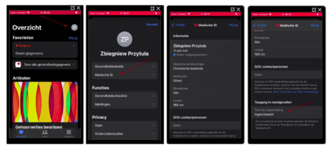 delen op vergrendelscherm